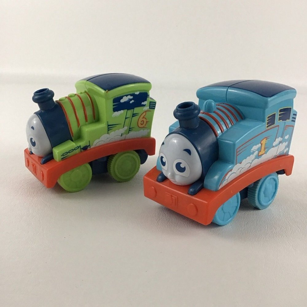 My First Thomas & Friends Pop Wheelie Percy Pull Back N Go Train 2016 Mattel